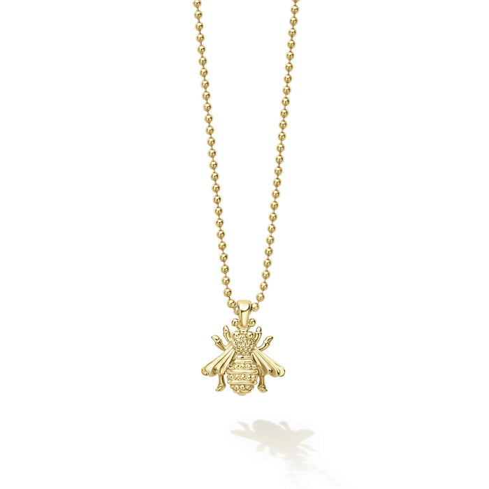 Caviar Gold Honeybee Gold Pendant Necklace